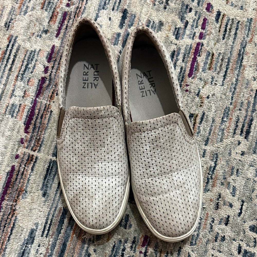 Naturalizer Women's Perforated Slip-On Sneakers - Light Gray